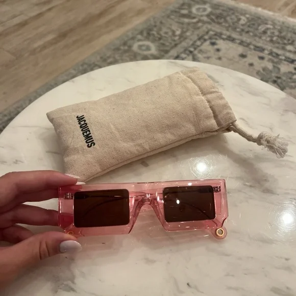 Jacquemus Sunglasses with Pink Frame Jacquemus Les Lunettes Baci - Pink Sunglasses | italist  main image 2